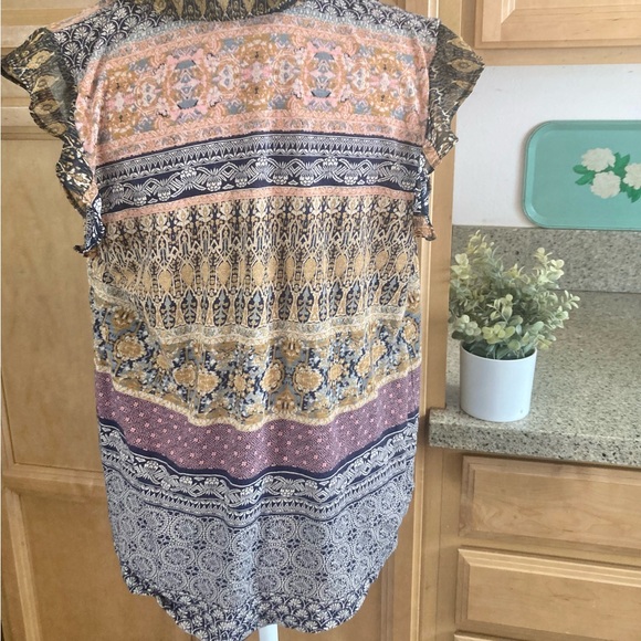 Lucky Brand Multicolor Patterned Boho Blouse - Picture 5 of 5